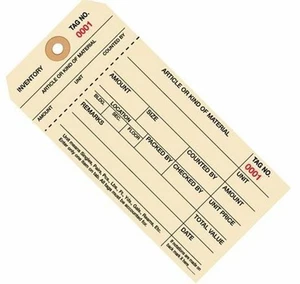 1000/CS Unwired #8 Stub Style 1-Part Inventory Tags #0 - 999 - Picture 1 of 1