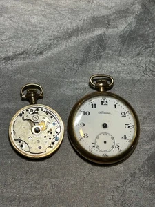 1) VINTAGE UHRENTEILE -TAVANNES UND ANDERE TASCHENUHR FÜR TEILE - Bild 1 von 8
