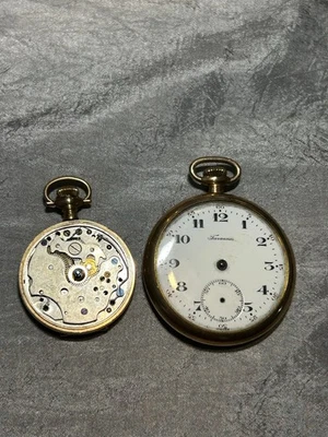 1) VINTAGE WATCH PARTS -TAVANNES AND OTHER POCKETWATCH FOR PARTS - Image 1 of 4