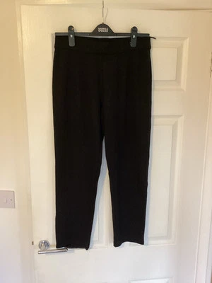 M&S BlackTrouser Sz12S Washable Viscose Polyester Elastane Stretch VGC Worn Once - Image 1 of 3