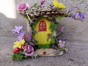 Yellow Fairy Door, Miniature Door, Fairy Garden Door, Gift Idea - Picture 1 of 6