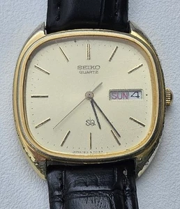 Vintage Seiko 7813-5019 Day/Date TV Case Shape Mens Watch Runs SHIPS FREE - Bild 1 von 5