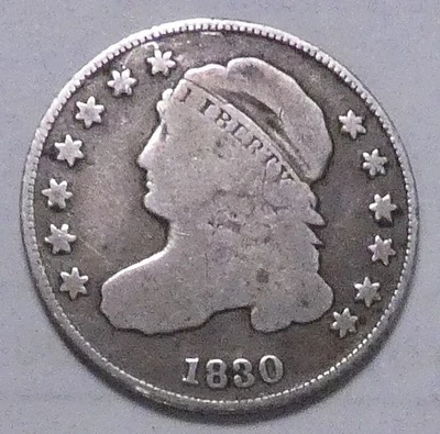 1830-P Capped Bust Dime 90% Silver - Image 1 of 4
