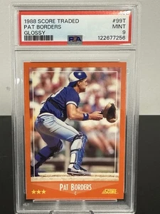 PSA 9 1988 Score Traded Glossy #99T Pat Borders XRC Toronto Blue Jays POP16 - Bild 1 von 2