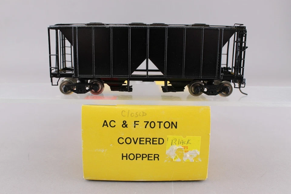 HO BRASS SS SUNSET AC&F 70 吨盖帽黑色原样 — 第 1/4 张图片