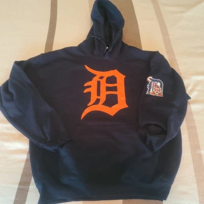 Detriot Tigers English D Navy Blue Sweathshirt Hoodie MLB Baseball Unisex - Image 1 of 4