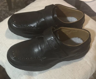 Dr Comfort Frank 6210 Shoes Mens 6.5 M Black Leather Comfort Strap Loafers Dress - Image 1 of 4