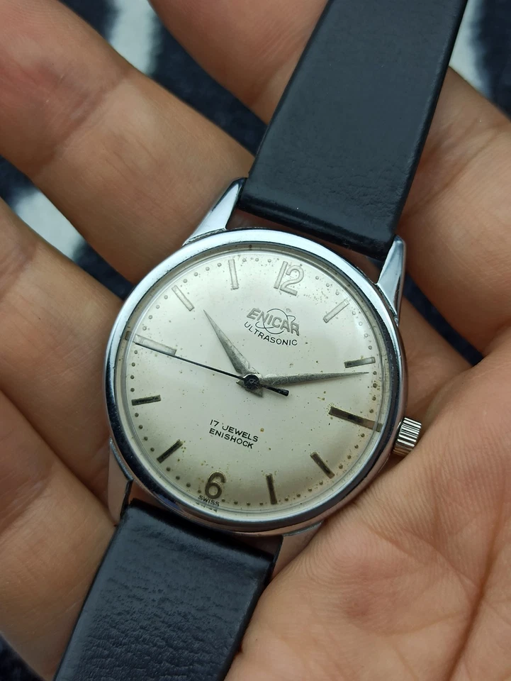 RARO RELOJ MECÁNICO ULTRASÓNICO ENICAR SUIZO AÑOS 70 Foto 1 de 4