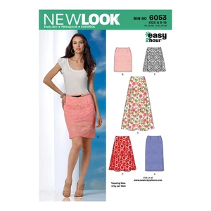 New Look Pattern 6053 Womens Easy 2 Hour Skirt Skirts 8 10 12 14 16 18 - Picture 1 of 2