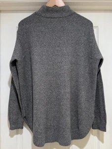 Chicos Long Sleeve Mockneck Pullover Sweater. Rounded Hem Sz 2(Large) $78 Gray - Picture 1 of 9