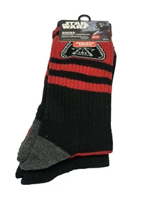 STAR WARS boys athletic crew socks 2 pairs size 4-10 - Picture 1 of 4