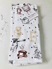 NEW 2 Pk Kitchen Towels 16"x26" Coffee Pot Cup Coffee Time 100% Cotton