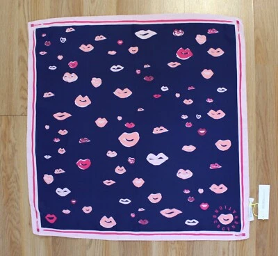 Nuevo BCBGeneration Labios Conversacional 24" Cuadrado Bandana Bufanda Nuevo con Etiquetas #BC718 Foto 1 de 2