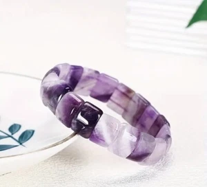 1pc Women’s Amethyst And Rose Quartz Crystal Bracelet For Simple And Elegant Sty - Picture 1 of 3