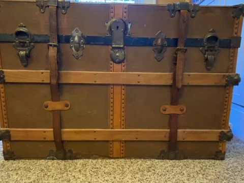 Vintage Steamer Trunk Cover