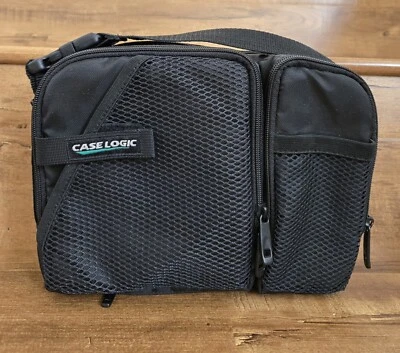 CASE LOGIC Negro Soporte para Cámara Estuche Acolchado Suave Digital Compacto Bolsa Bolsillo Frontal Foto 1 de 4