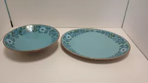 Vintage Taylor Smith & Taylor Design 70 Azura Servierplatte & Schüssel - Bild 1 von 13