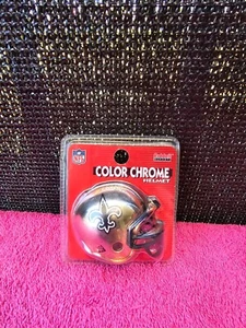 Riddell Sports Color Chrome Mini Micro Pocket Helmet NFL New Orleans Saints - Picture 1 of 3