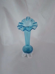 Victorian, Jack In A Pulpit, Glass Vase With White Vaseline Foot - Picture 1 of 9