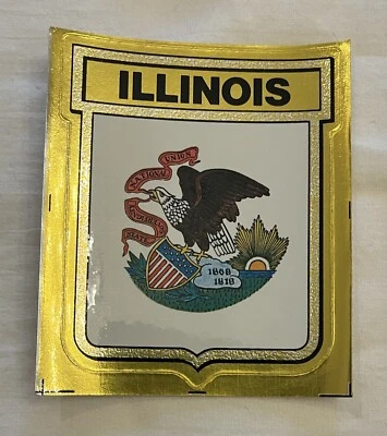 Illinois State Flag Medallion Sticker - Image 1 of 2