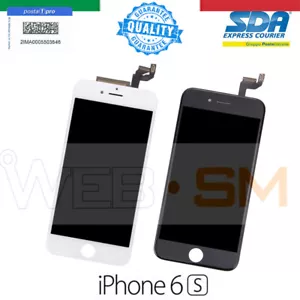 LCD SCHERMO DISPLAY RETINA TOUCH SCREEN VETRO FRAME BIANCO NERO PER IPHONE 6S - Imagen 1 de 3