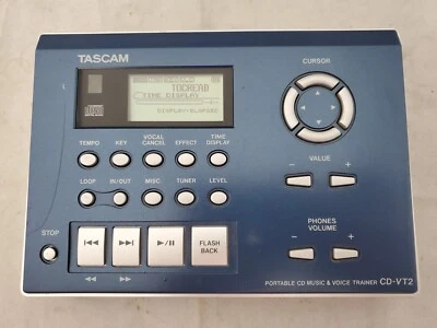 Tascam CD-VT2, Entrenador Portátil de Música y Voz CD, Azul, Envío Gratis Foto 1 de 4