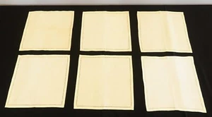 SIX VINTAGE IRISH LINEN NAPKINS - Foto 1 di 8