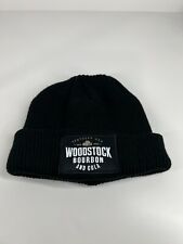 Woodstock Bourbon & Cola beanie black knit winter hat Kentucky USA Oak Aged