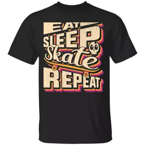 Camiseta Eat Sleep Skate Repeat Skateboarding Juvenil - Imagen 1 de 7