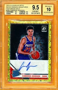 CAMERON JOHNSON 2019-2020 DONRUSS OPTIC R/R F/B GOLD AUTO RC #10/10 BGS 9.5/10 - Picture 1 of 2
