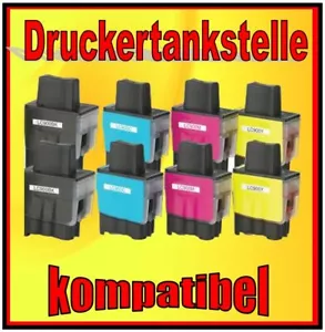 8x Comp. Patronen für Brother DCP-110C 115C MFC-210C 215C ersetzt LC-900 BK - Bild 1 von 3