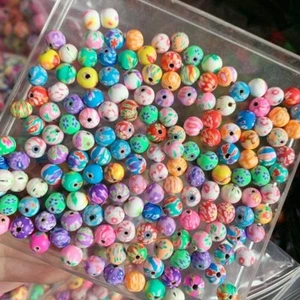 100/200/500 piezas Espaciador redondo de arcilla de polímero hecho a mano Fimo cuentas sueltas para hágalo usted mismo - Imagen 1 de 5