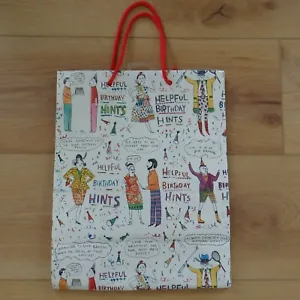 LIVE IT UP! Helpful Birthday Hints Funny Gift Bag Tote 12 in High x 10 in Wide - Picture 1 of 4