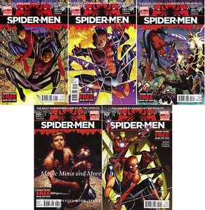 SPIDER-MEN (5) Issue Comic #1 2 3 4 5 Set 1st print Bendis Amazing vs Ultimate - Picture 1 of 1