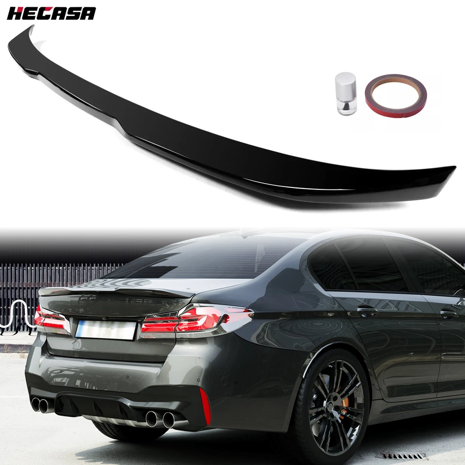 FOR 2017-2023 BMW 5-SERIES G30 530I 540I M550I M STYLE GLOSS BLACK TRUNK SPOILER - Image 1 of 4