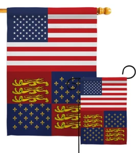 Bandera de jardín del rey Eduardo III de Estados Unidos bandera decorativa regional patio casa - Imagen 1 de 13