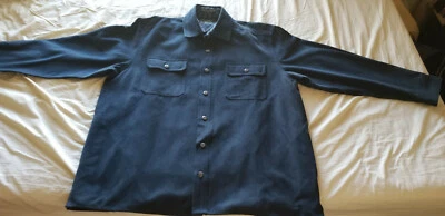 LEVI STRAUSS & CO, Men's Size L/G Navy Faux Suede / Polyester Lined Shirt Jacket - Изображение 1 из 4