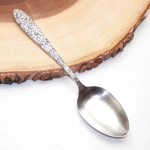 Vintage Manchester Southern Rose Solid Sterling Silver Table Serving Spoon 8" - Picture 1 of 7