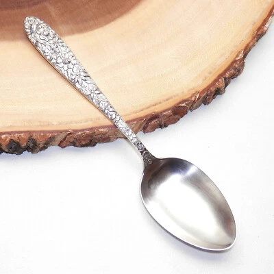 Vintage Manchester Southern Rose Solid Sterling Silver Table Serving Spoon 8" - Image 1 of 4