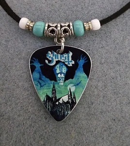 Handmade Ghost Eponymous Aluminum Guitar Pick Necklace - Picture 1 of 2