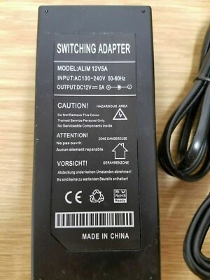 ALIM 12V5A Netzteil AC 100-240V DC 12V 5A UR - Bild 1 von 3