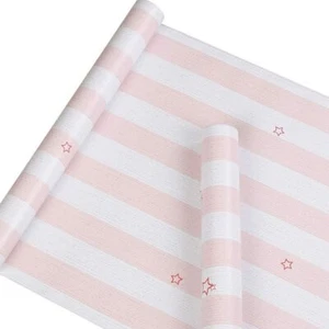 Pink Stripe Peel and Stick Wallpaper Self-Adhesive Film Contact Paper 10m - Picture 1 of 8