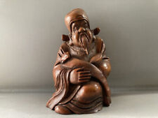 Chinese Natural Bamboo Hand-carved Exquisite Mammon statue 10801