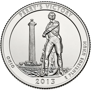 2013 P Perry's Victory Park Quarter. ATB Series Uncirculated From US Mint roll. - Picture 1 of 3