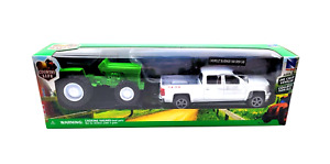 New Ray 1:43 Scale Chevrolet Silverado 1500 Crew Cab Pick Up With Tractor