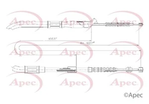 NUEVO CABLE FRENO TRASERO DERECHO APEC GENUINO CALIDAD OE CABINA1686 - Imagen 1 de 4