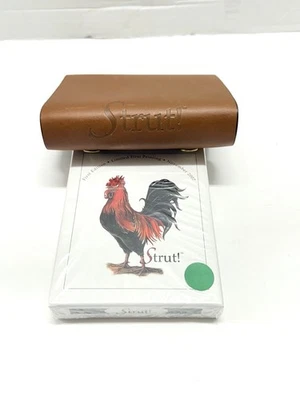 New Sealed Strut! Alsip and Co Card Dice Game w/ Leather Case 1st Edition  - Image 1 of 4