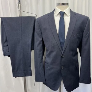 Taylor & Wright blaugrau Wollmischung Tailored Fit 2-Teiler Anzug C46R W40 L29 - Bild 1 von 21