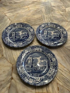 Juego de 3 platos de postre de ensalada italiana Spode Blue Inglaterra - Imagen 1 de 6