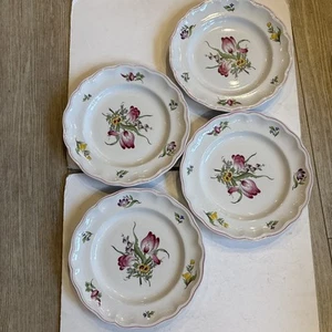 SET OF 4 Spode Marlborough Sprays Dinner Plate 10.75” TULIP - Picture 1 of 14